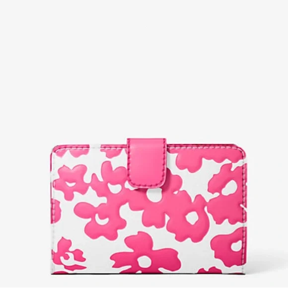 MICHAEL KORS - Jet Set Medium Floral Print Bi-Fold Wallet - Picture 3 of 4